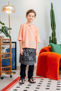 TUSCA KIDS | Alexander Kids Classic Kurta in Pastel Orange